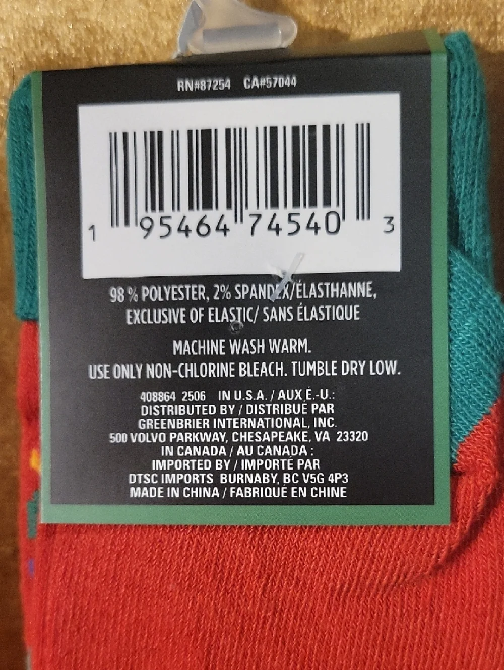 Tipsy Elves Red Crew Socks "GET LIT" - Picture 4 of 4